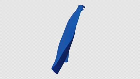 Flowing Blue Super Hero Cape With Alpha Channel Video stock 342984540