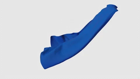 Flowing Blue Super Hero Cape With Alpha Channel Video stock 342984583