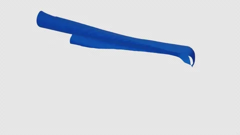 Flowing Blue Super Hero Cape With Alpha Channel Video stock 342984703