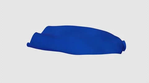Flowing Blue Super Hero Cape With Alpha Channel Video stock 342984852