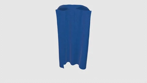 Flowing Blue Super Hero Cape With Alpha Channel 動画素材 342985143