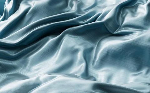 Flowing blue wave cloth background, 3d rendering. Stock Illustration