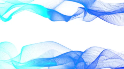 Flowing blue wave pattern on a white background, creating a sense of movement Stock Footage 280594515