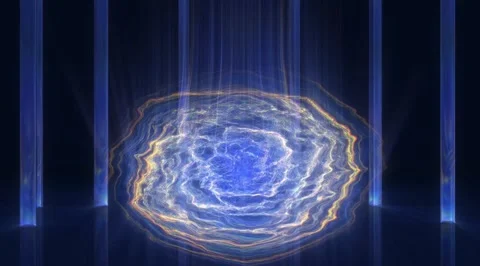 Flowing bluepurple plasma wave background loop Stock Footage 331458588