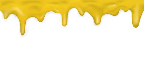 Flowing caramel, on white background template - Vector Stock Illustration