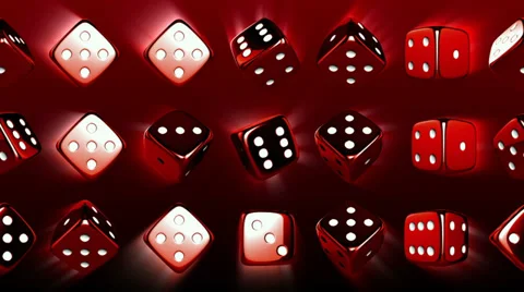 Flowing Casino Dices Stock Footage 32299452