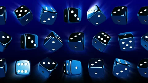 Flowing Casino Dices Stock Footage 32348655