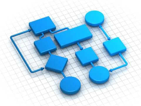 Flowing Chart Stock Illustration