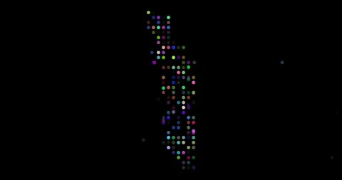 Flowing Circle Particles Creating Togo Map Shape Stock Footage 315502829
