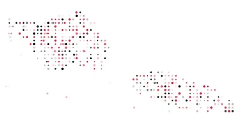 Flowing Circles Create the Map of Samoa 動画素材 318832272