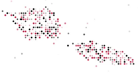 Flowing Circles Create the Map of Samoa 動画素材 318832367