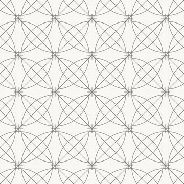 Flowing circular overlap pattern, seamless pattern in line design. circle Stock Illustration