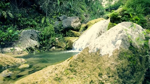 Flowing clear water Stock Footage