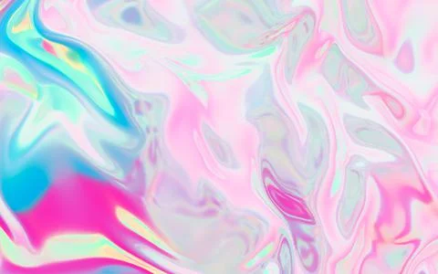 Flowing cloth, multicolored wave silk, 3d rendering. Stock Illustration