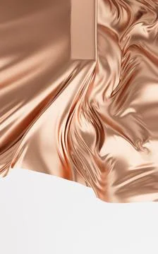 Flowing cloth, wave pattern, 3d rendering. Stock Illustration