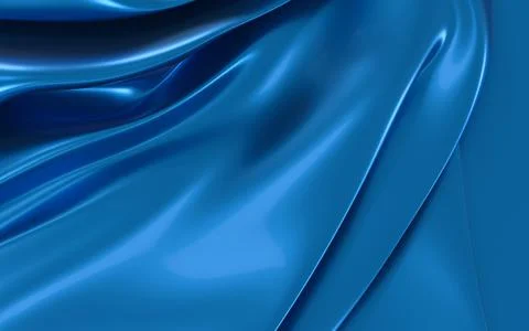 Flowing clothes with blue background, 3d rendering. Stock Illustration