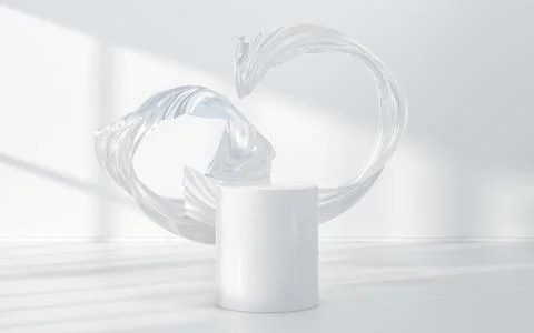 Flowing clothes with white background, 3d rendering. Stockillustratie