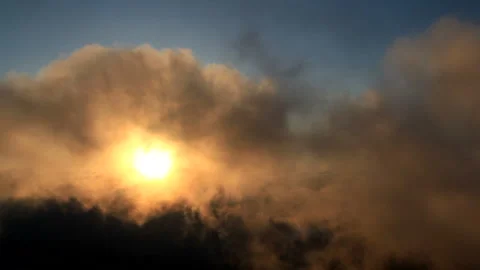 Flowing Clouds and Sunset Stock-Footage 330199957