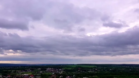 Flowing Clouds in the Evening Timelapse Stock Footage 157779754