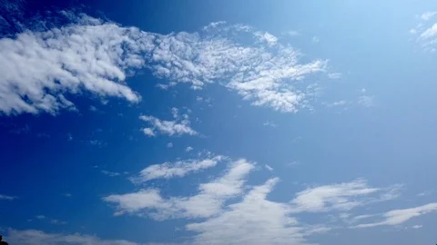 Flowing clouds, time passing Video stock 125960275