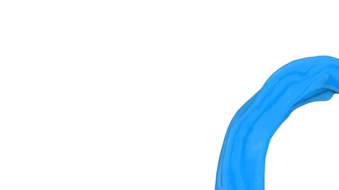 Flowing color background - light blue paint on white (FULL HD) Video stock 71295610