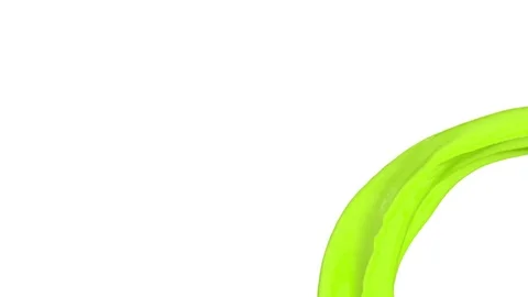 Flowing color background - light green paint on white (FULL HD) Video stock 71295462