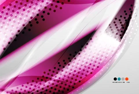 Flowing color wave pattern background Illustrazione stock