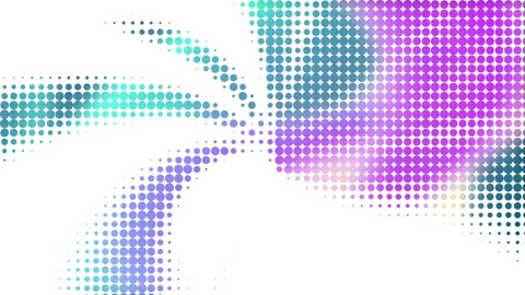 Flowing Colorful Halftone Pattern Loop Stock Footage 311820433