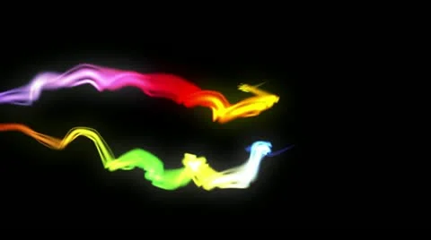 Flowing colorful ribbons 스톡 동영상 20487698