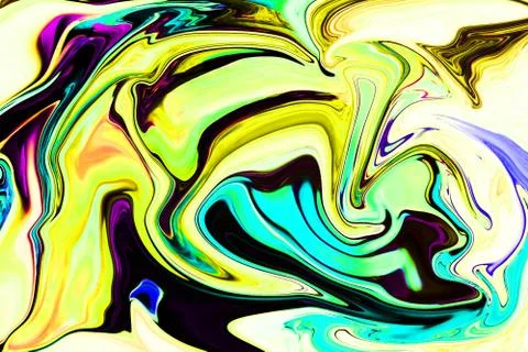 Flowing colors in wavy pattern, abstract illustrative wallpaper Stock Illustration