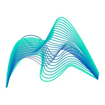 Flowing contour lines creating abstract sound wave design Stock Illustration