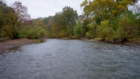 Flowing creek in the Fall Stock Footage 255413862