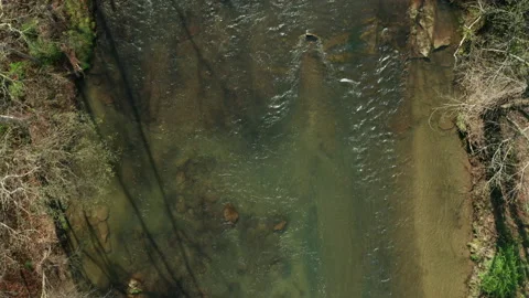 Flowing creek from overhead Stock Footage 152341632