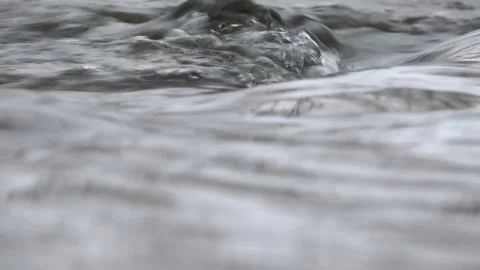 Flowing creek at winter close up Stock Footage 262193121