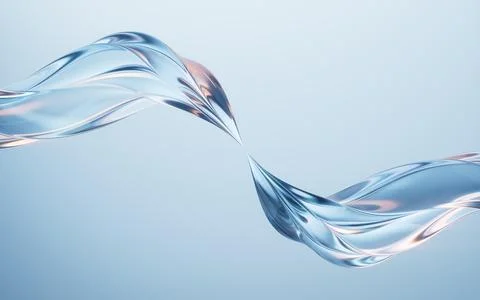Flowing curve lines background, 3d rendering. Stock Photos