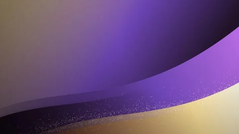 Flowing curved layers shift slowly with shimmering gold particles Stock Footage 342215365