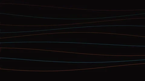 Flowing curved lines background with vibrant blue and orange energy waves o.. Stock Footage 343659241