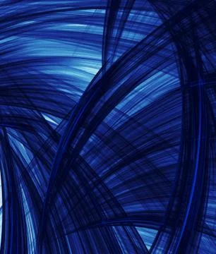 Flowing curves of blue thread texture Stock Illustration
