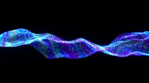 Flowing data, glitch effects. Stockbeeldmateriaal 309543824