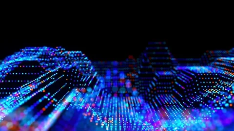 Flowing data, glitch effects. Stockbeeldmateriaal 309544169