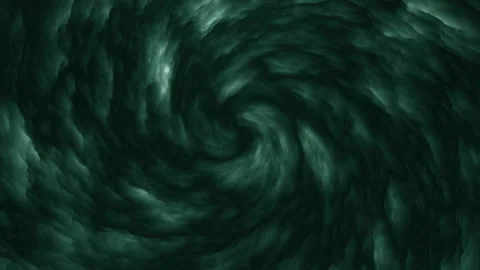 Flowing deep mystical green cloud on black outer space Stock Footage 195558842