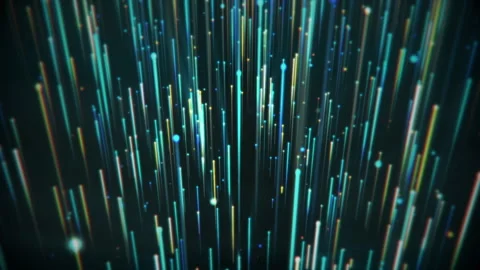 Flowing Digital Data Node Particles Technology Background Stock Footage 201737507