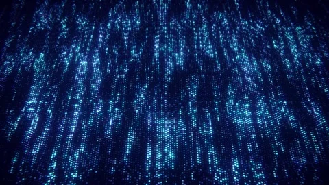 Flowing digital data rain with blue abstract loop motion. Stock Footage 347809434