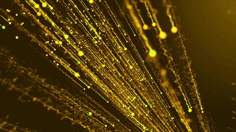 Flowing digital data streams with bright glowing particles and light trails Stock Footage 327570136