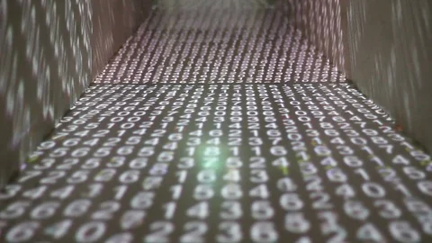 Flowing digital figures Stock Footage 100988746