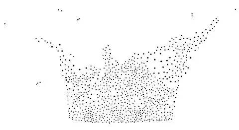 Flowing dotted particles flame Stock Illustration