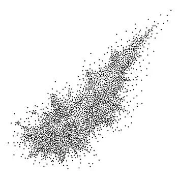 Flowing dotted particles flame Stock Illustration