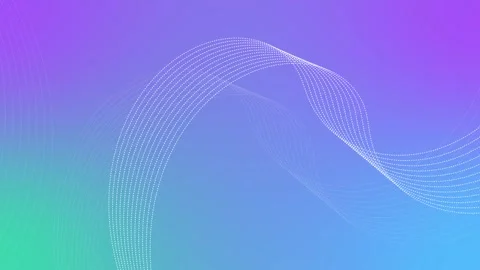 Flowing dotted wave line gradient background animation Video stock 335114967