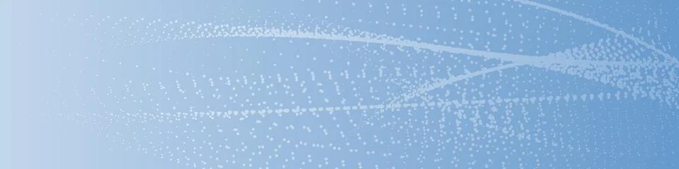 Flowing Dotted Waves on Blue Background Stock Illustration
