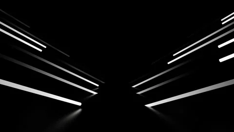 Flowing down slow white neon glow lines tunnel loop animation Stock Footage 218473178